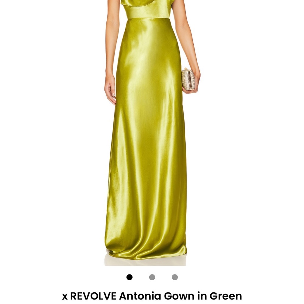 House of Harlow 1960 Satin Gown in Green